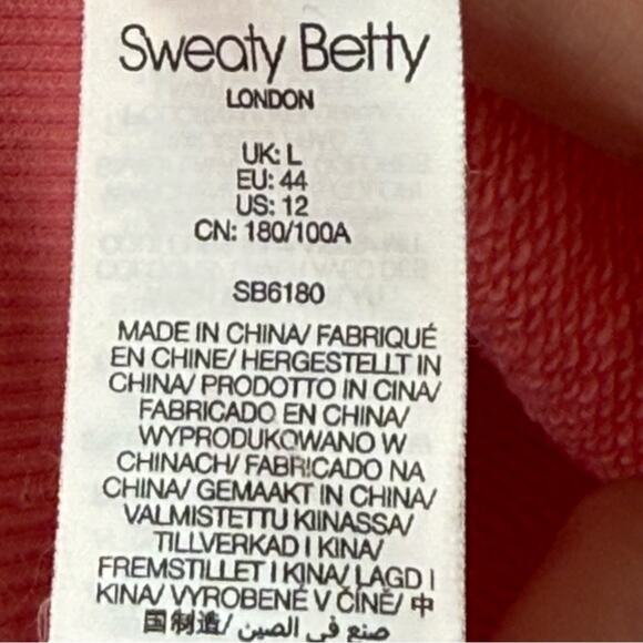 Sweaty Betty Essentials Crewneck Sweatshirt Boxy Soft Pink Size Large - Picture 7 of 8